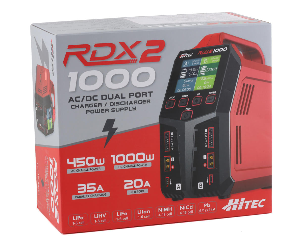 Cargador dual Hitec RDX2 1000 AC/DC (6S / 20A / AC-450W / DC-1000W)